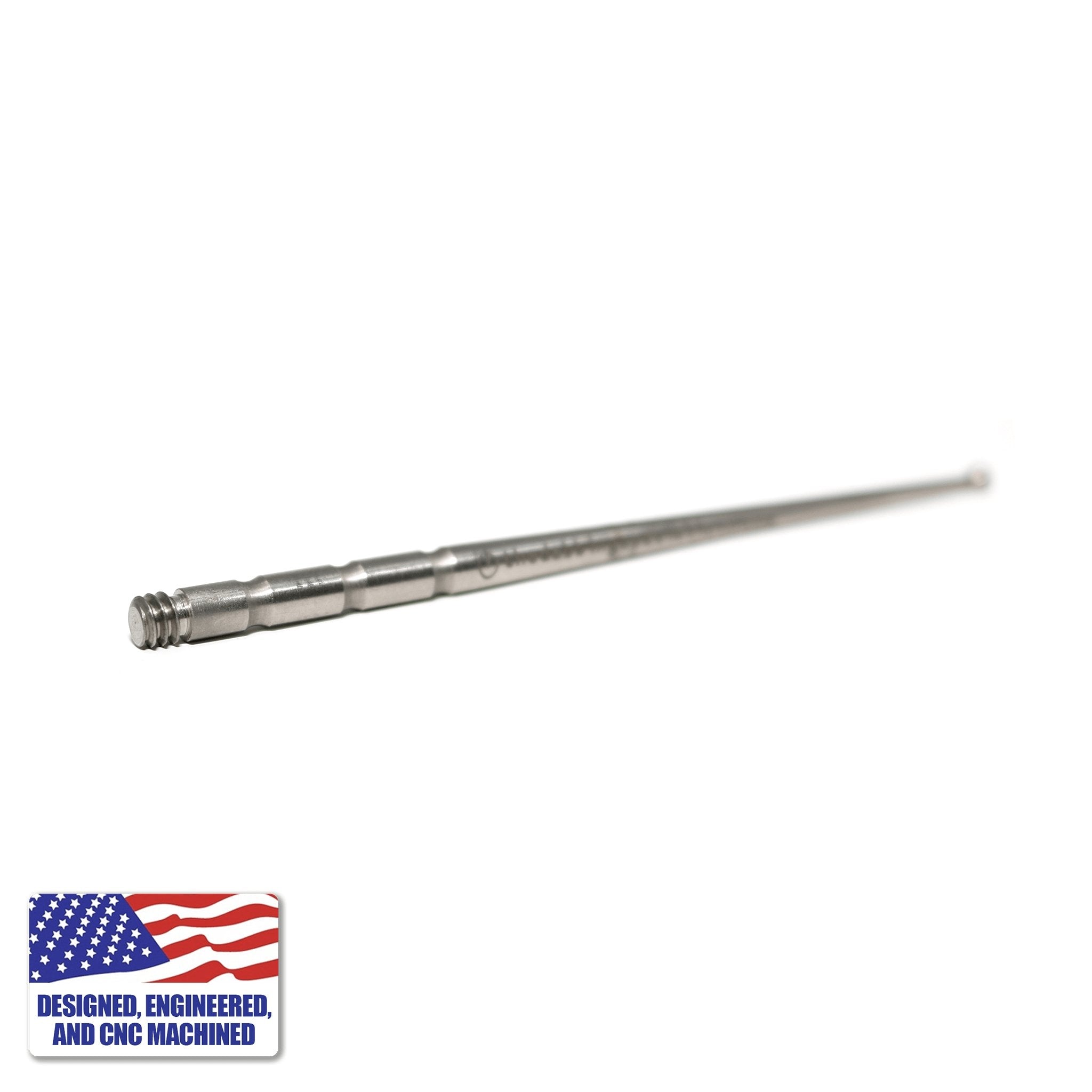 Titanium Dab Stick Set | Claw Shovel & Scoop Ball | Angled Scoop Threads View | Dabbing Warehouse