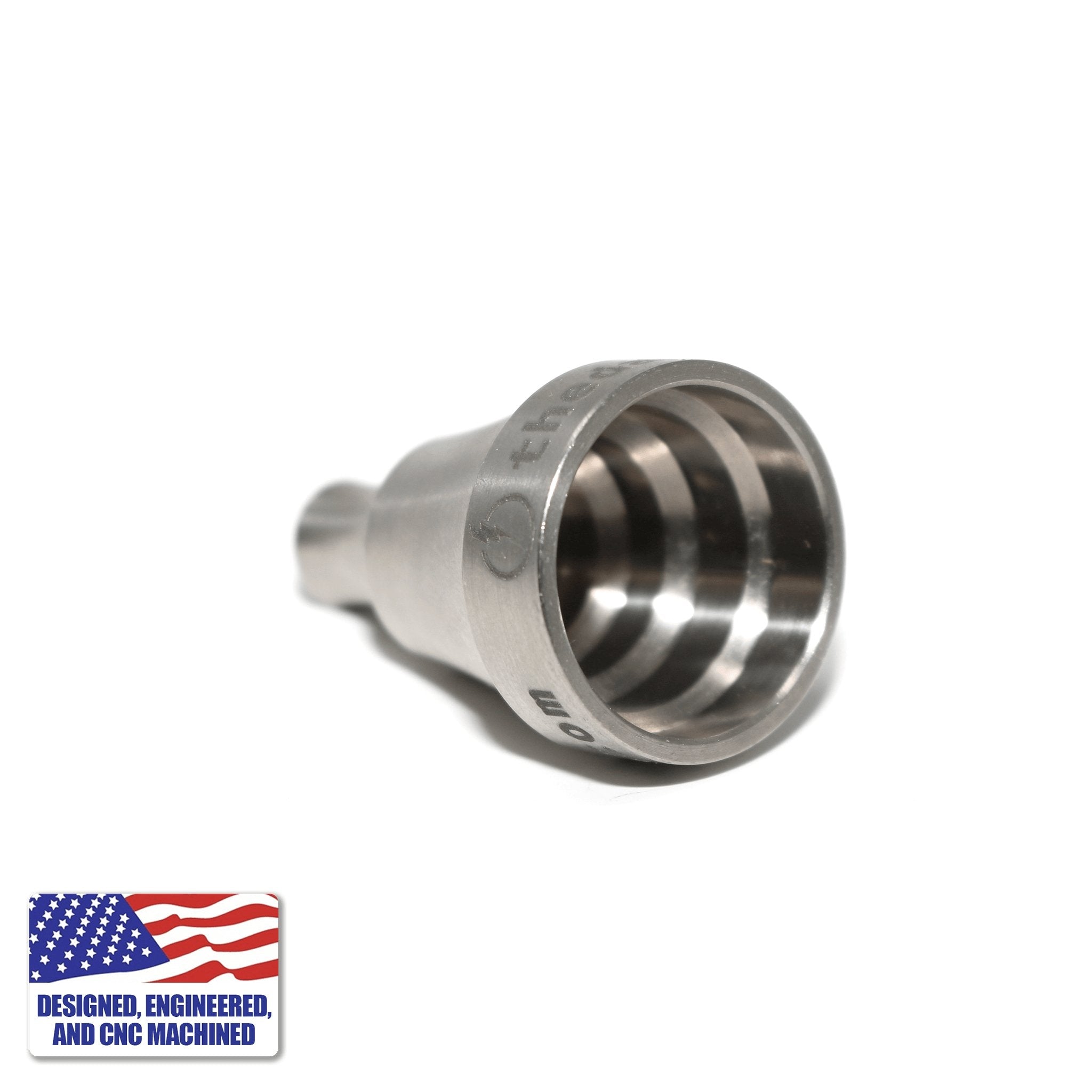 Titanium Kit | Scoop Ball Dab Stick and 3-Hole Carb Cap | Angled Cap View | Dabbing Warehouse