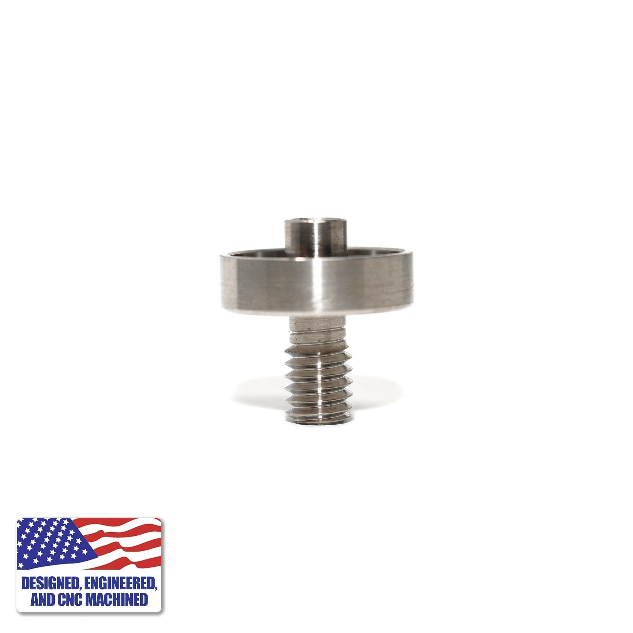 Titanium Nail for Flat Coil | Side View | Anodized Natural Silver Titanium Flat Nail | DW