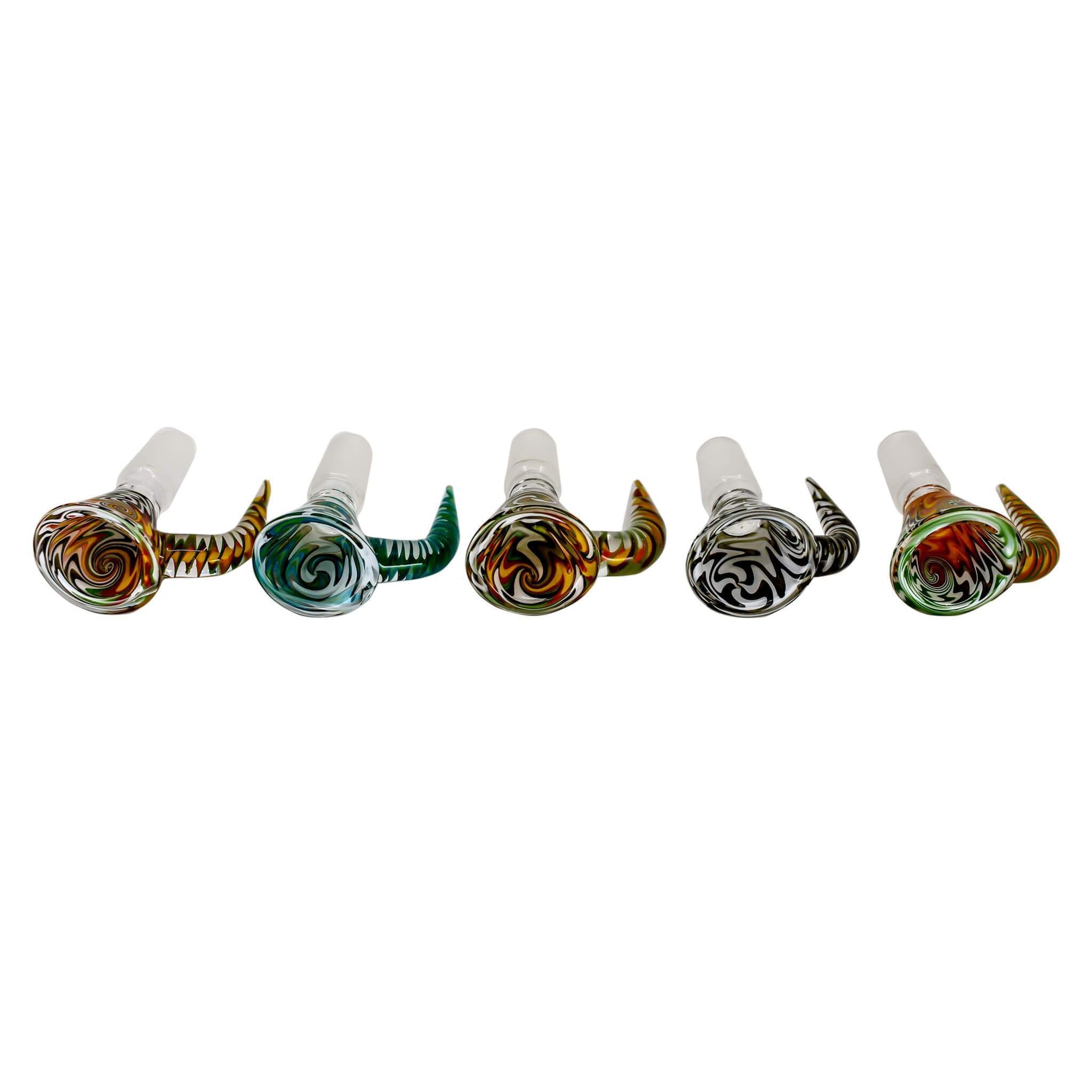 Trippy Dragon Tail Flower Bowl | Six Color Variations View | Dabbing Warehouse