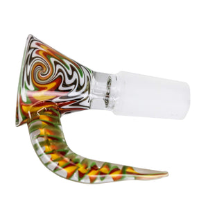 Trippy Dragon Tail Flower Bowl | Horizontal View | Dabbing Warehouse