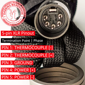 Flat Coil Heater | 5-pin XLR Pinout Diagram Standard | Dabbing Warehouse