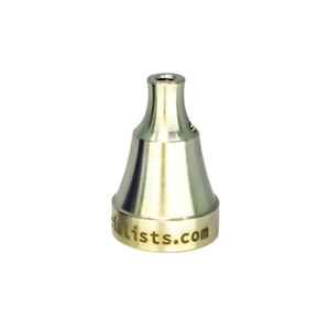 Titanium Universal Carb Cap 1-Hole Medium Velocity | Anodized Gold Profile View | DW