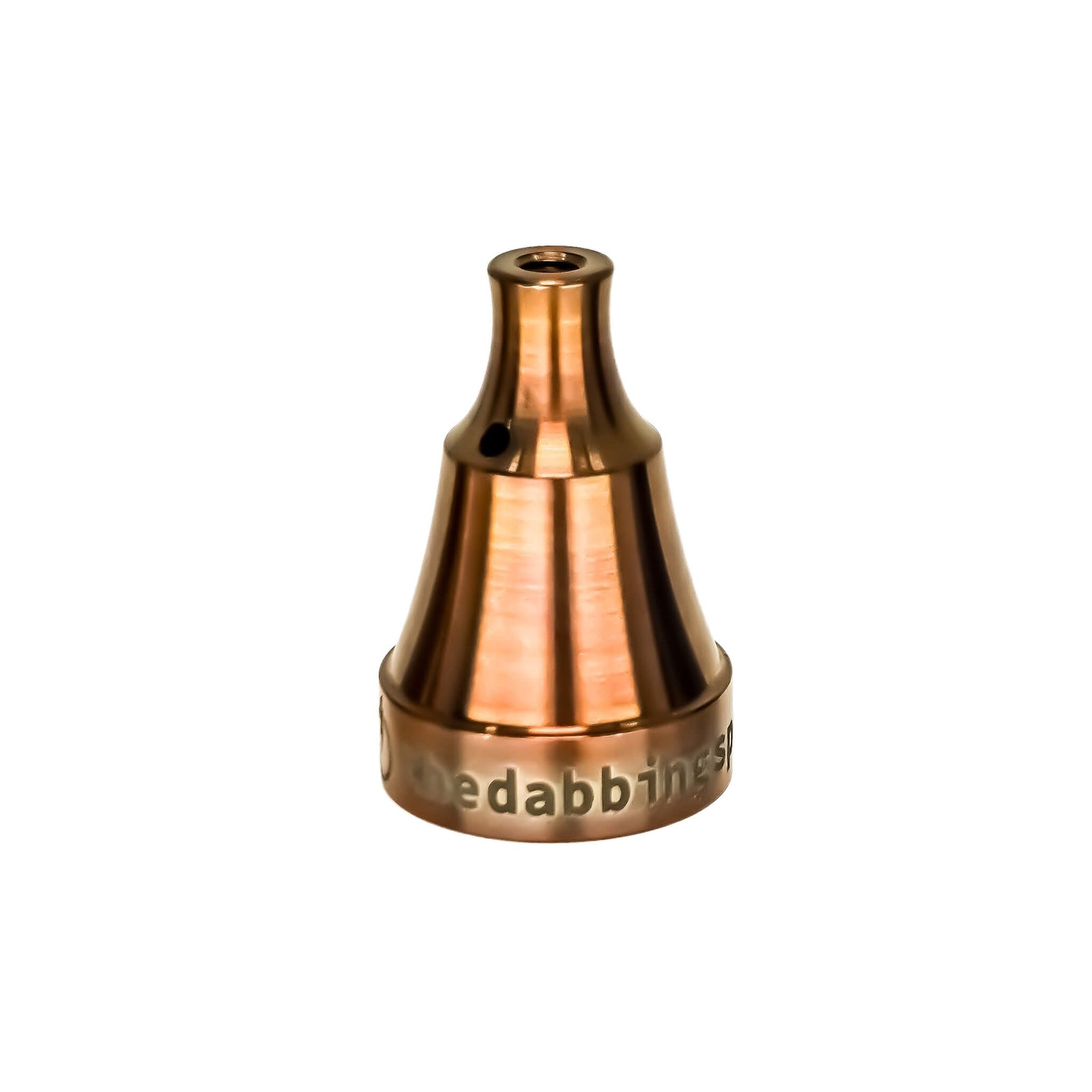 Titanium Universal Carb Cap 1-Hole Medium Velocity | Anodized Rosewood Profile View | DW