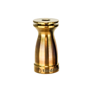 Titanium Female Nail Body 18mm, 14mm | Anodized Amber Color Profile View | Dabbing Warehouse