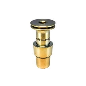 Titanium Male Nail Body Adapter | 18mm, 14mm | Gold Color Top Down View | Dabbing Warehouse