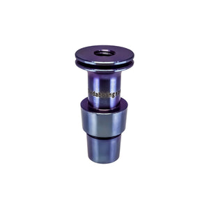 Titanium Male Nail Body Adapter | 18mm, 14mm | Purple-Blue Color Top Down View | Dabbing Warehouse