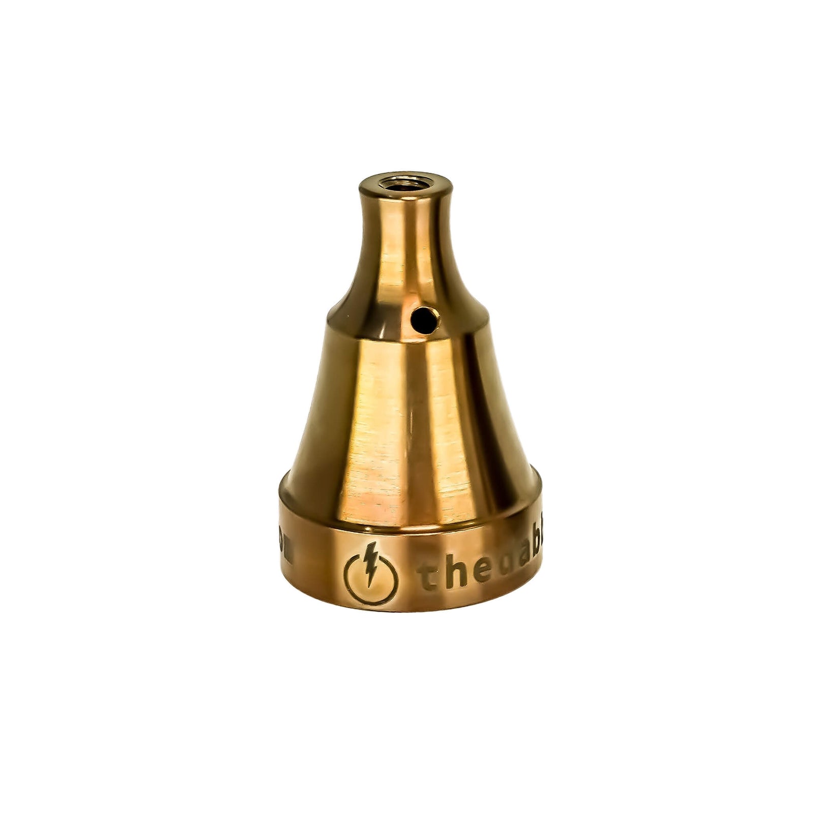 Titanium Universal 2-Hole Carb Cap | High Velocity | Anodized Amber Profile View | DW