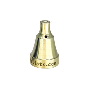 Titanium Universal 2-Hole Carb Cap | High Velocity | Anodized Gold Profile View | DW