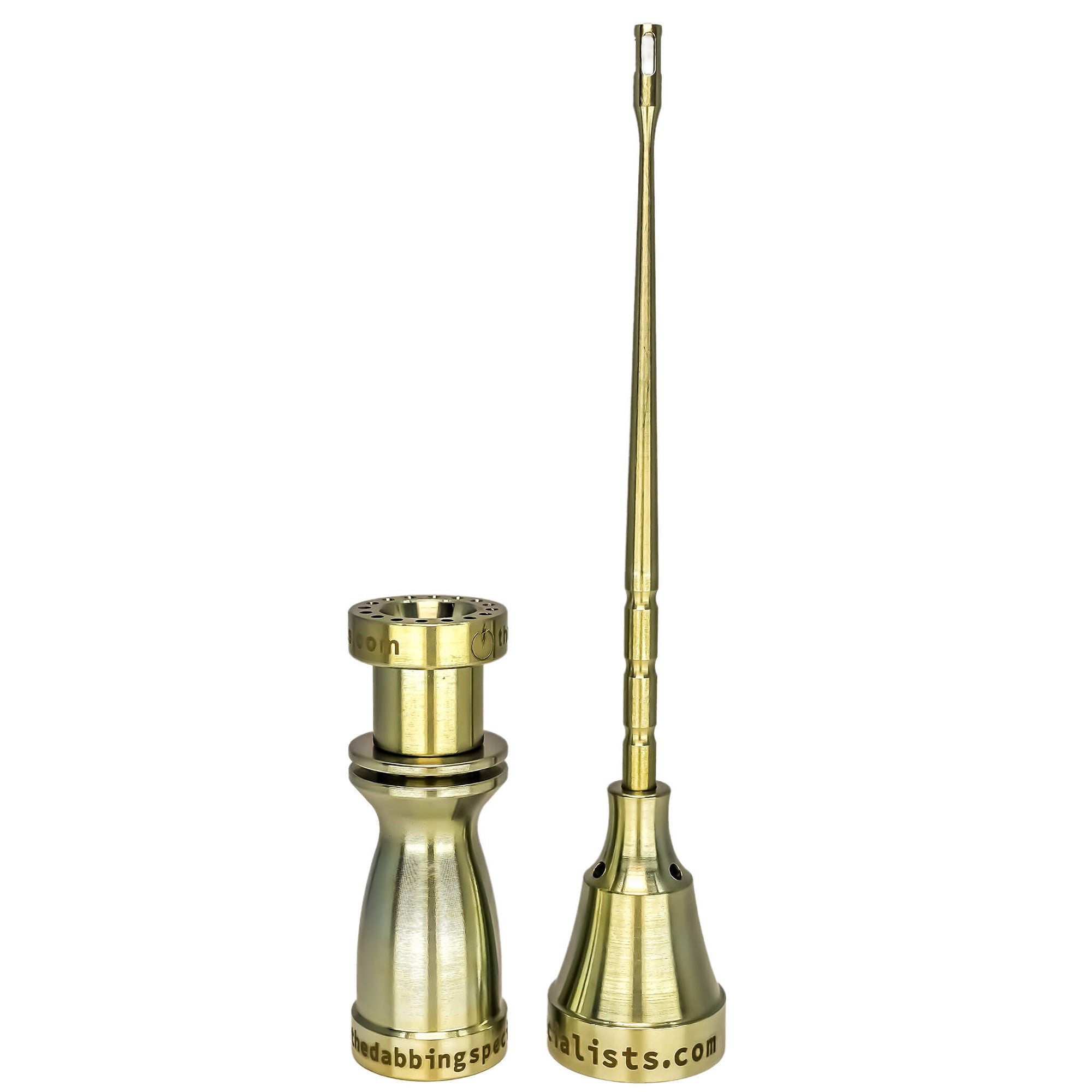 Complete Titanium Dab Hardware Kit - Female, 18mm/14mm, Claw Shovel | Gold Color View | DW