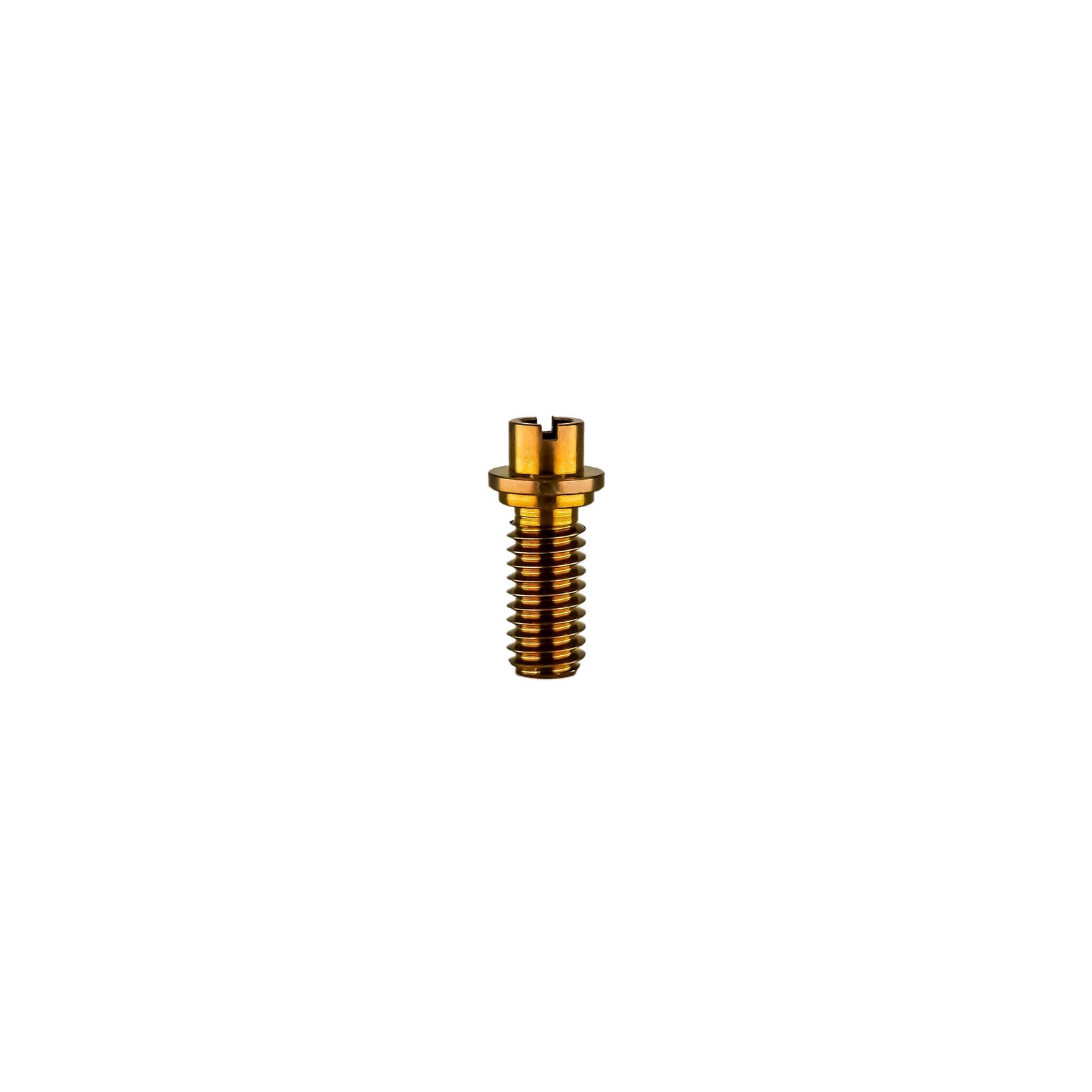 Titanium Dish Fastener Screw (Short) | Side View | Anodized Gold | Dabbing Warehouse