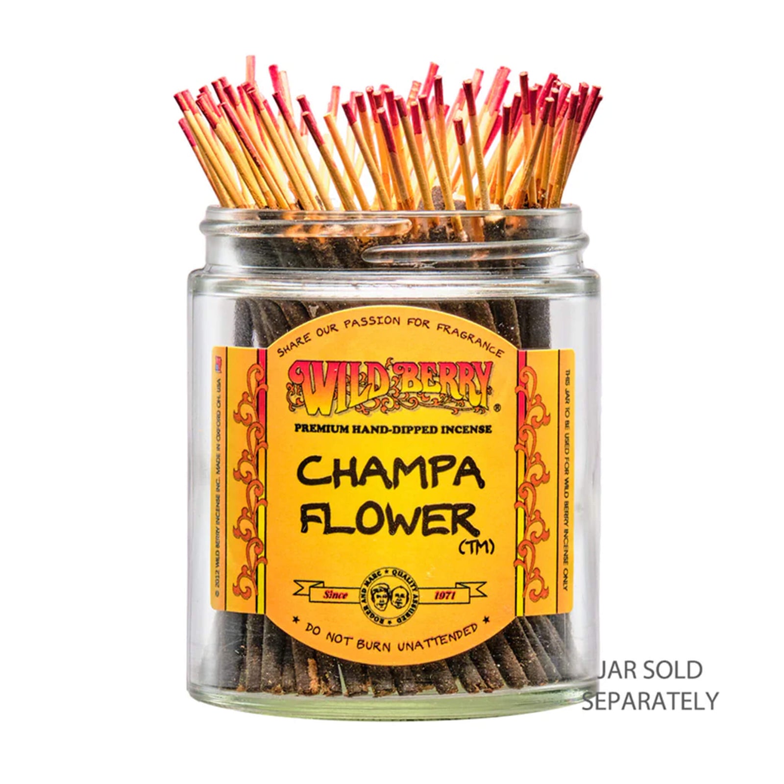 Champa Flower™ Shorties Incense | In Jar View | Dabbing Warehouse