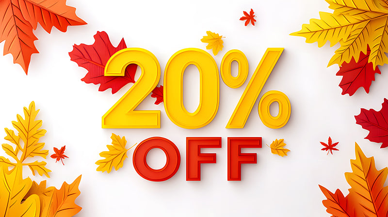 Fall Sale 20% Off Fall Leaves Graphic