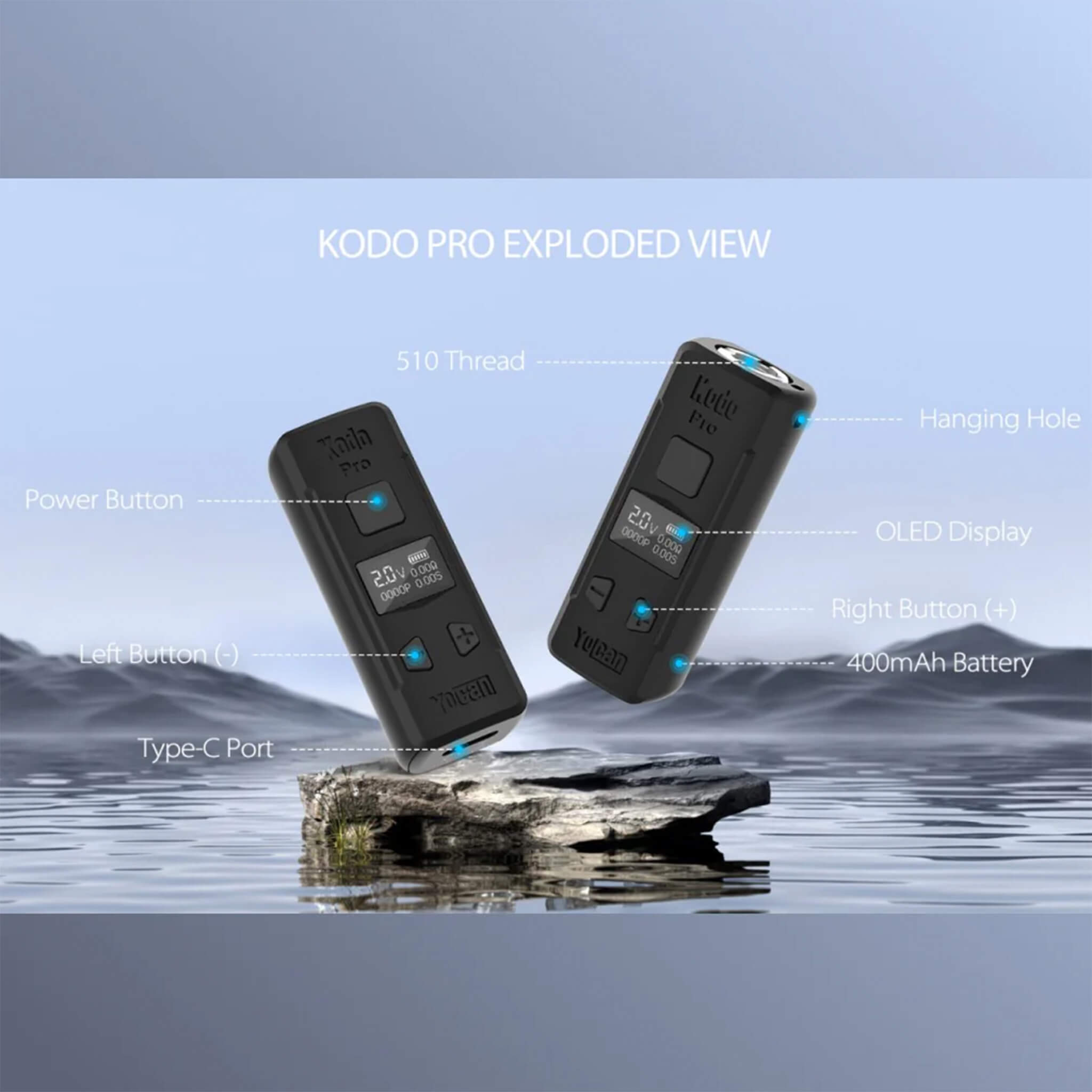 Yocan Kodo Pro 510 Thread Battery | Dabbing Warehouse Yocan Kodo Pro 510 Thread Battery | Dabbing Warehouse