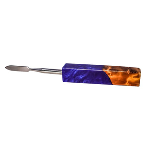 Pointed Blade Titanium Dabber Tool | Midnight Blue Handle Color View | Dabbing Warehouse