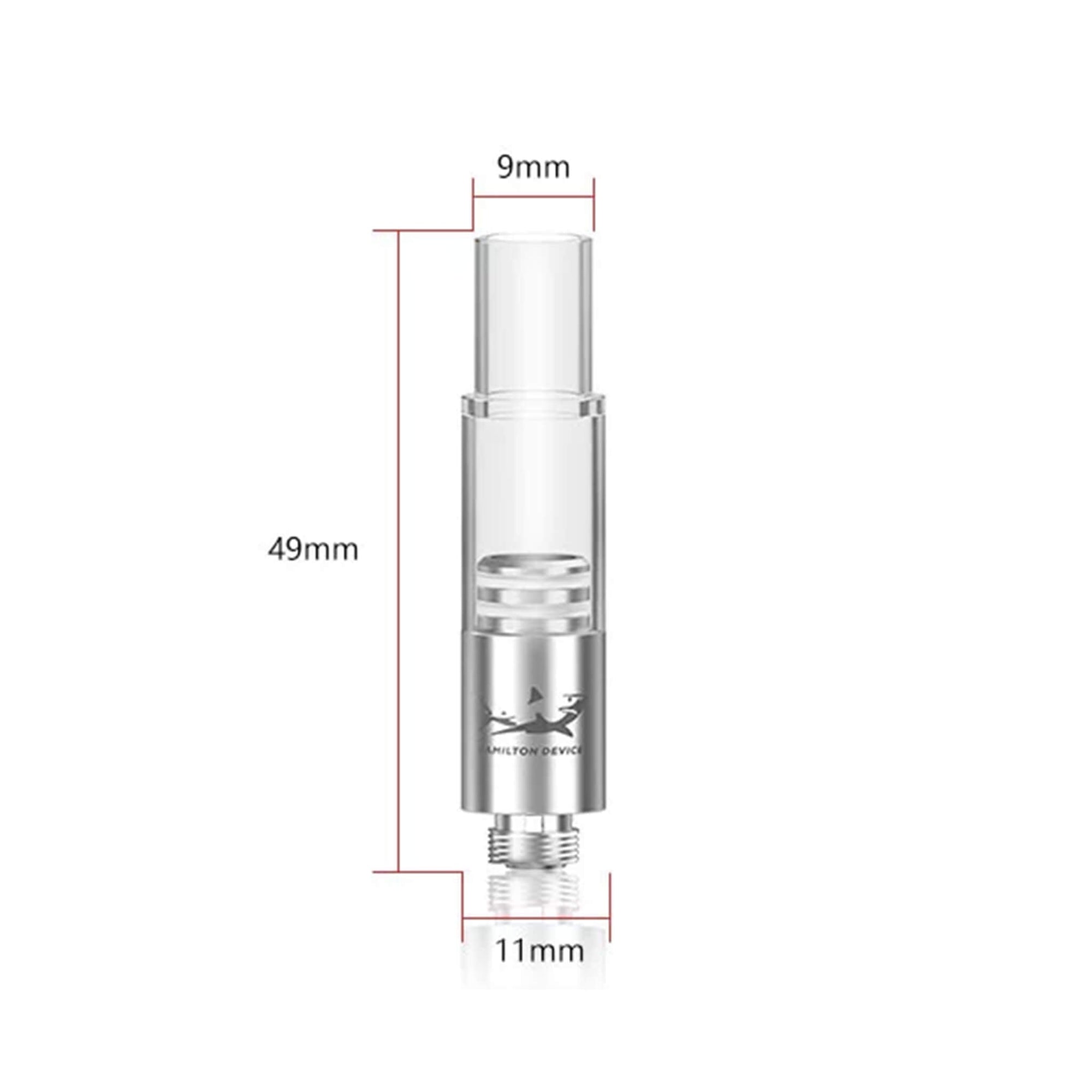 Mini Cartomizer | Profile Image With Dimensions | Dabbing Warehouse
