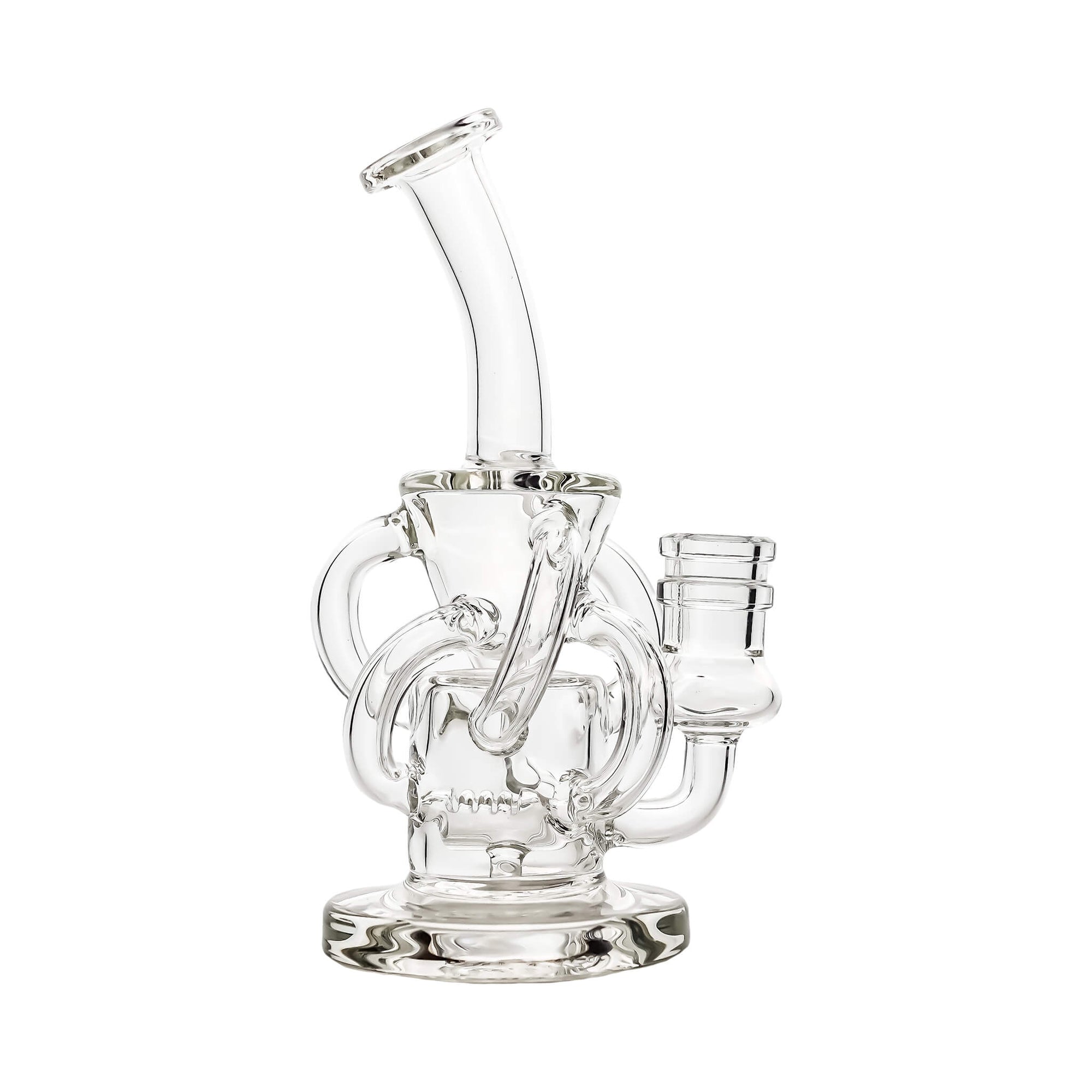 Mini Trifecta Double Recycler Dab Rig | Alternate Angled Profile View | Dabbing Warehouse