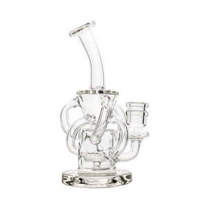 Mini Trifecta Double Recycler Dab Rig | Alternate Angled Profile View | Dabbing Warehouse