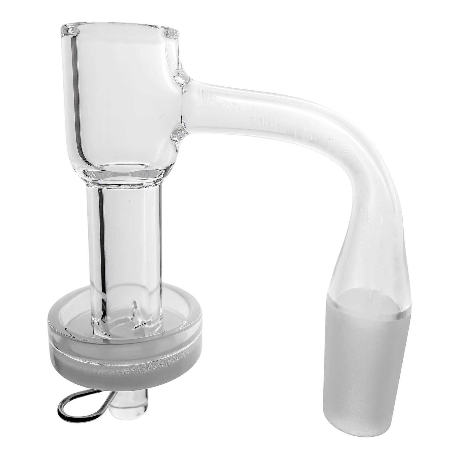 Full Weld 30mm Terp E-Slurper Banger | Clear Tray Profile View | DW