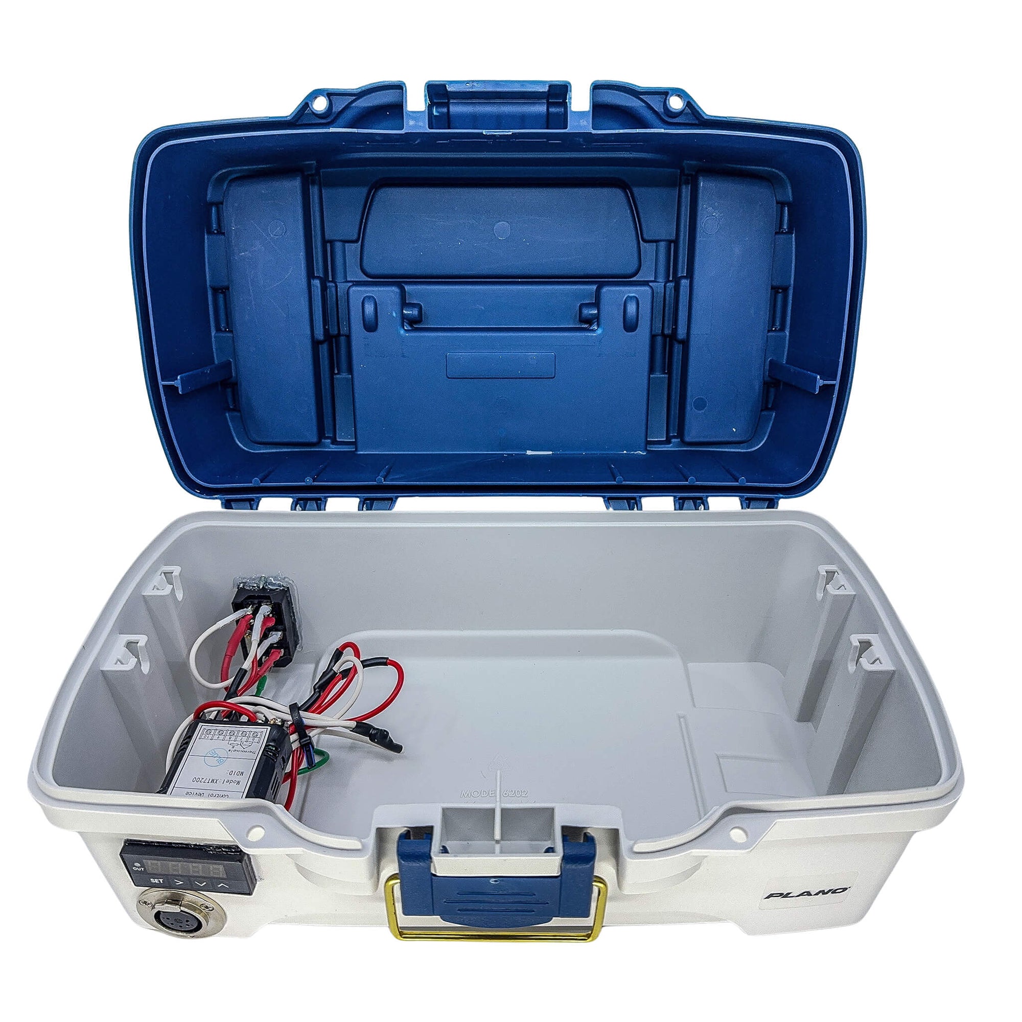 Plano Dab Tackle Box E-Nail Kit | Open & Trays Removed View | DW