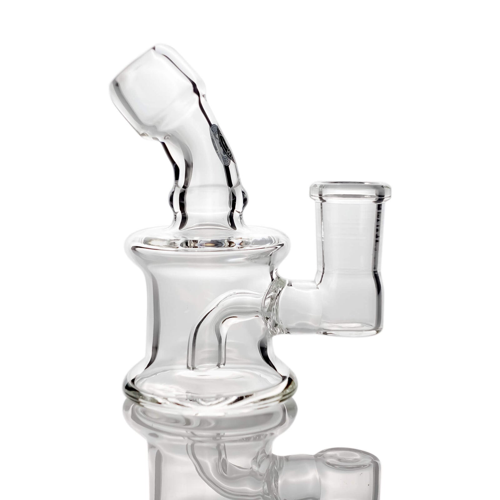 Tiny Hand Dab Rig | With DW2 Logo Straight Side View | the dabbing specialists