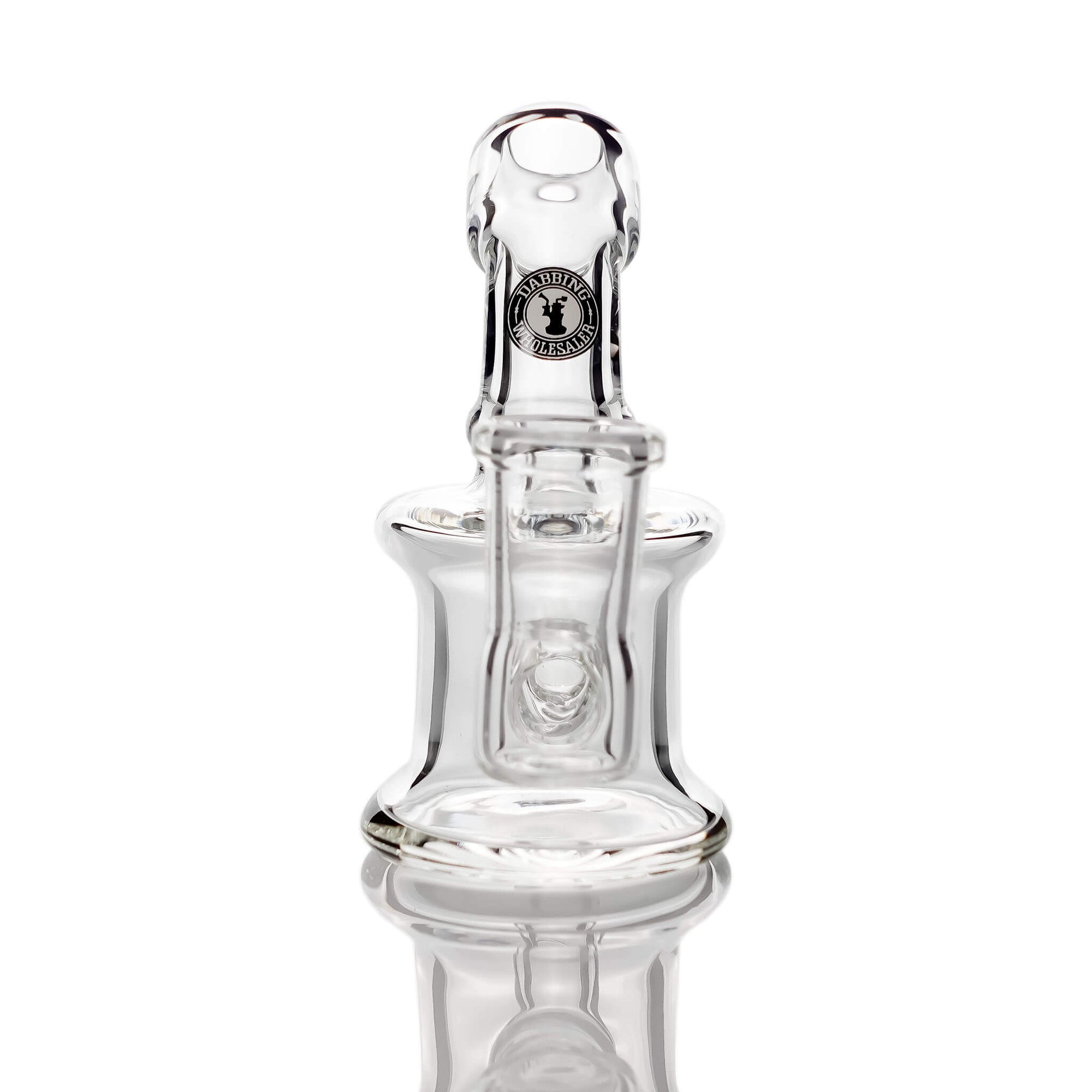 Tiny Hand Dab Rig | With DW2 Logo Straight Profile View | Dabbing Warehouse