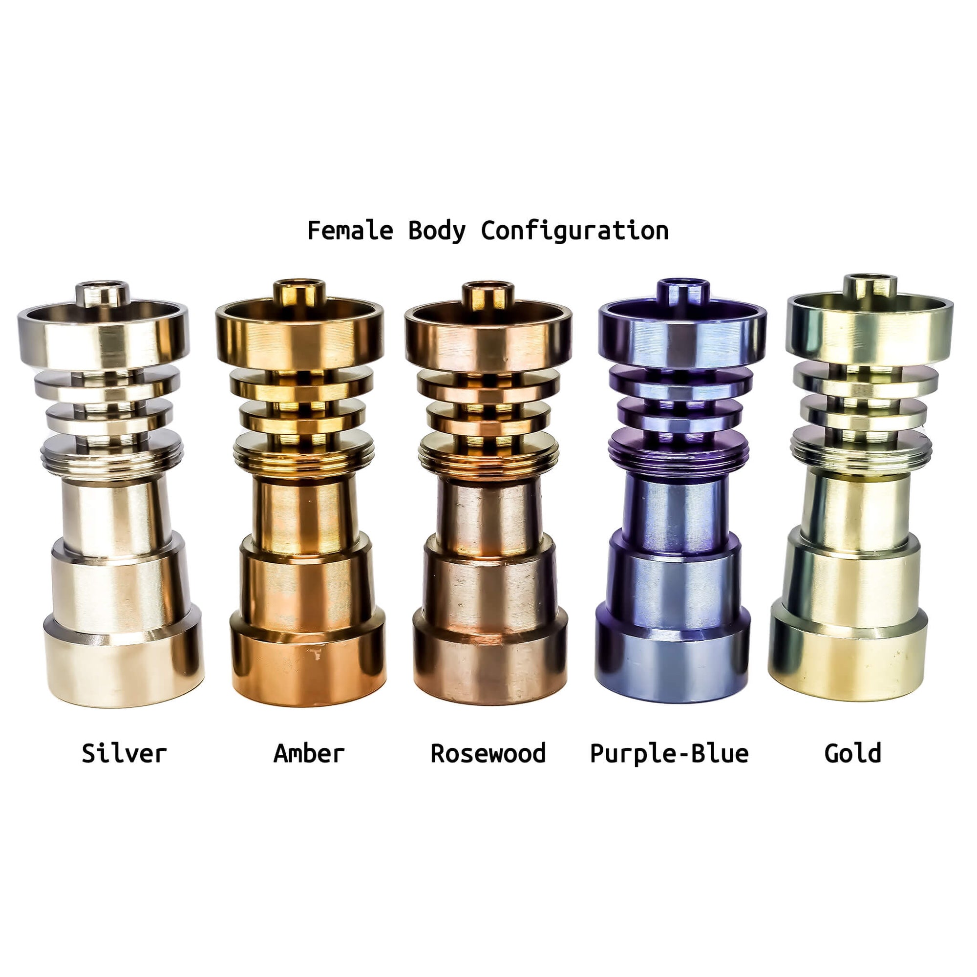 4-N-1 Titanium Nail Kit | All Five Color Variation View Female Bodied | Dabbing Warehouse