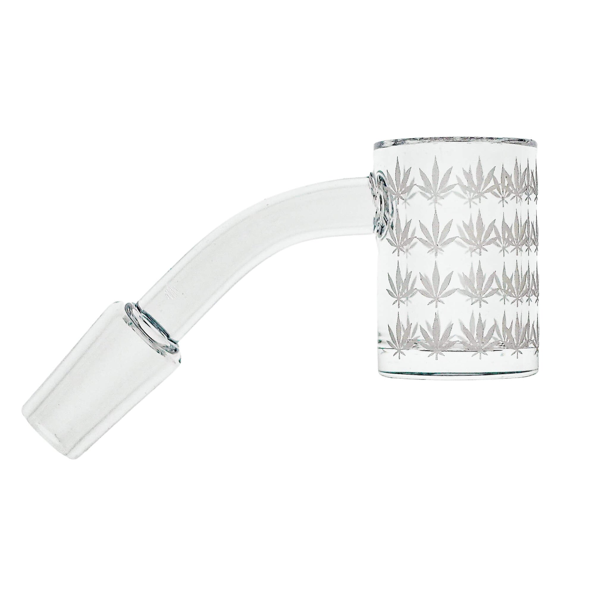 25mm Quartz Banger | 45° | Beveled Edge | Weed Leaf Bottom | DW