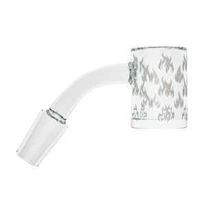 25mm Quartz Banger | Beveled Edge | 14mm Male 45° | Lit Flame Bottom