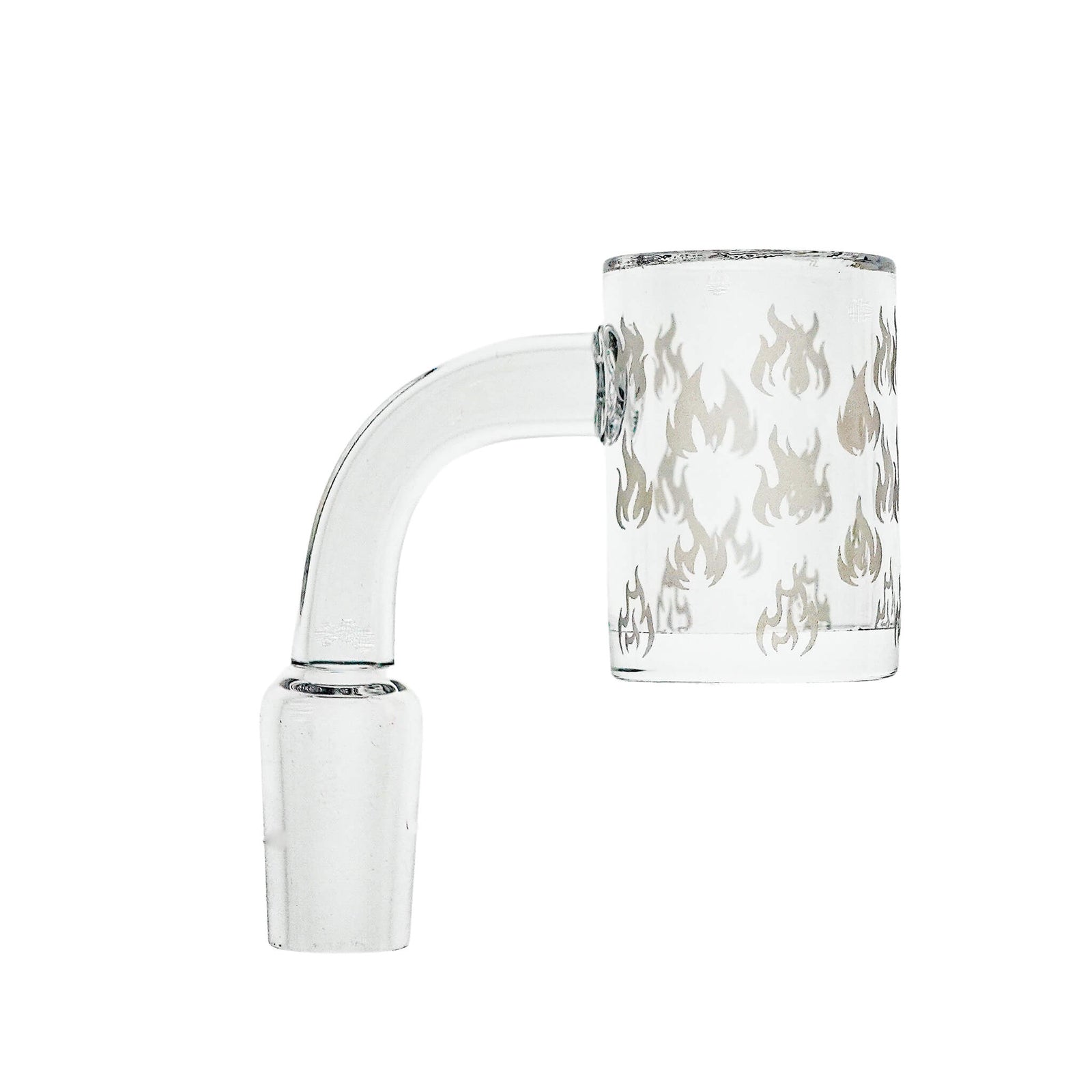 25mm Quartz Banger | Beveled Edge | 10mm Male 90° | Lit Flame Bottom