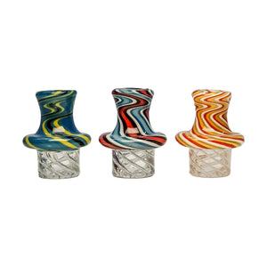 Wavy Spinner Carb Cap | All Three Color Variations Profile View | Dabbing Warehouse