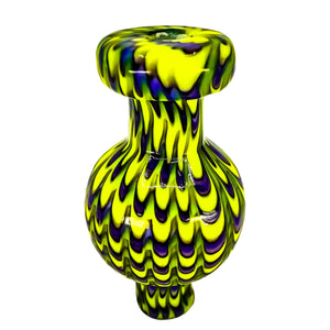 Wavy Gravy Bubble Cap | Yellow-Purple Profile View | Dabbing Warehouse