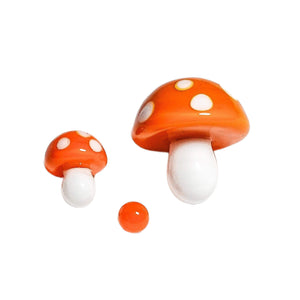 Mushroom Terp Slurper Set | Orange Profile View | Dabbing Warehouse