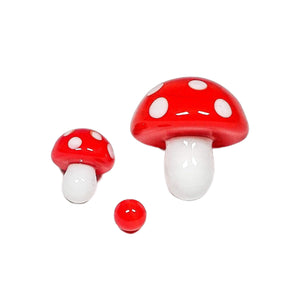 Mushroom Terp Slurper Set | Red Profile View | Dabbing Warehouse