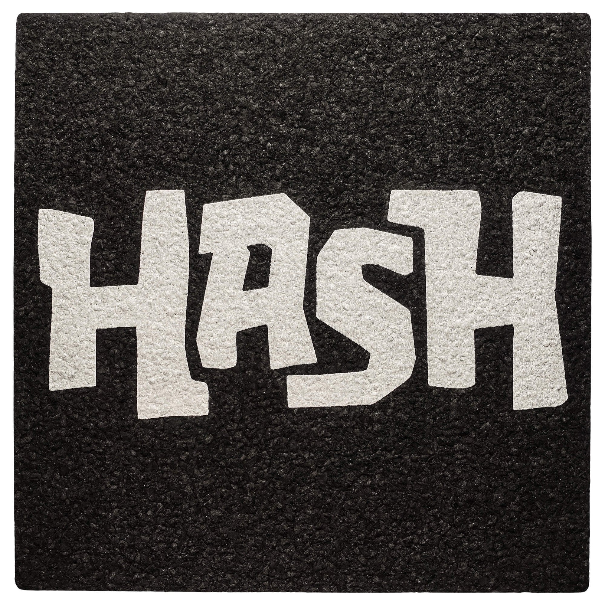 12" Square moodmat | "HASH" Logotype | Front Face View | DW