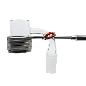 Coil Heater Clip Kit | Assembled On Quartz Banger Side View | DW