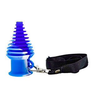 Silicone Rubber Mouthpiece with Strap | Double Blue/White Color | DW