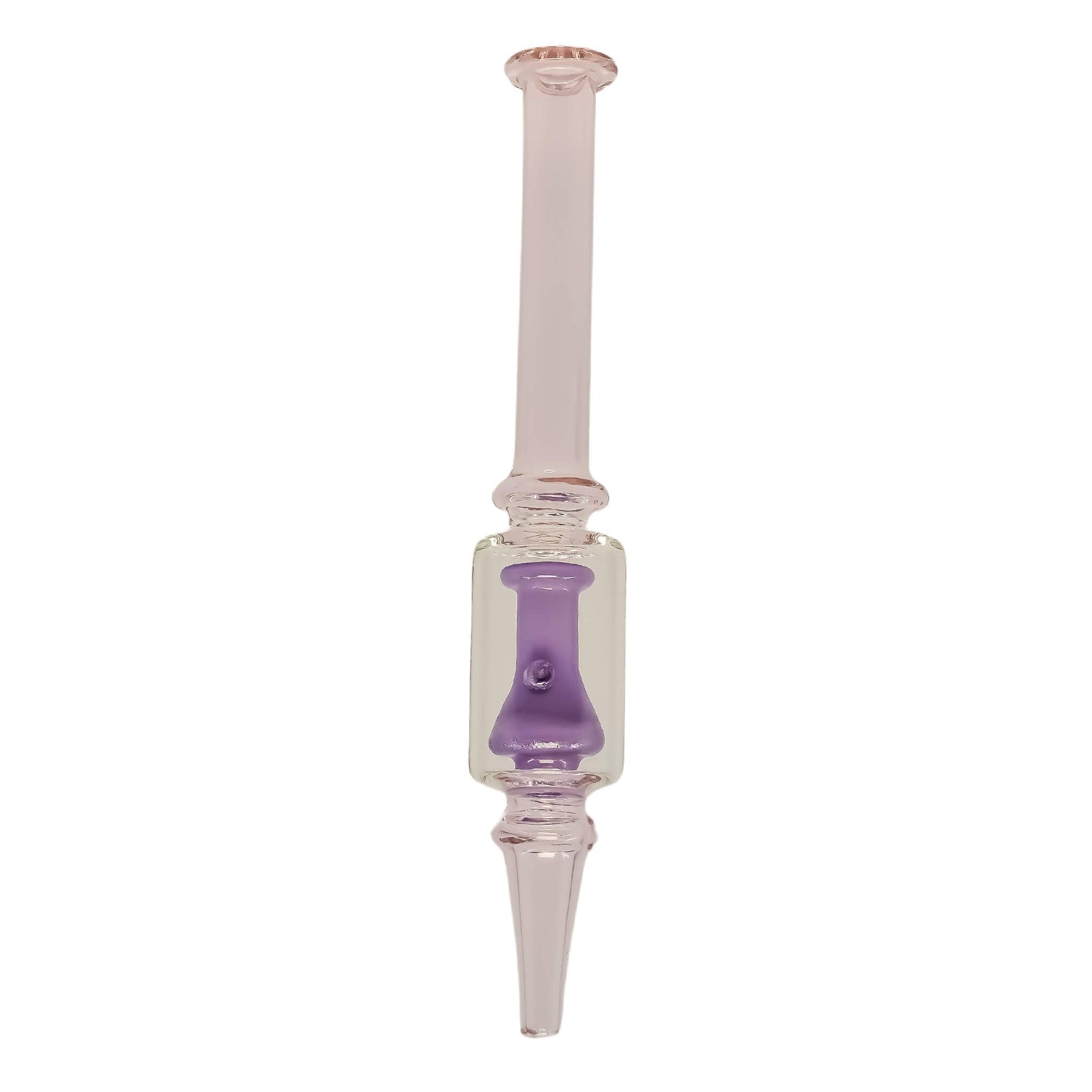 Colored Nectar Collector Straw | Dark Blue & Green Profile View | Dabbing Warehouse