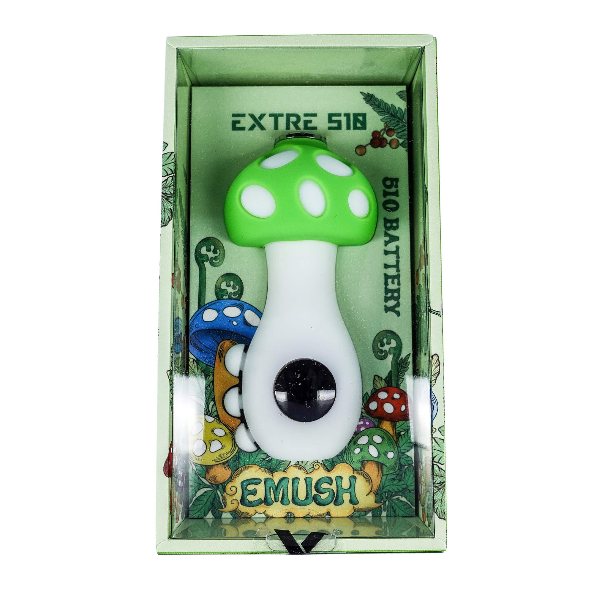 EMUSH Extre 510 Battery | Green Mushroom View | Dabbing Warehouse