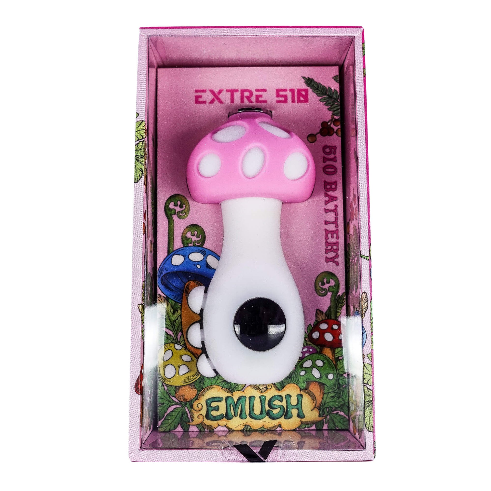 EMUSH Extre 510 Battery | Pink Mushroom View | Dabbing Warehouse