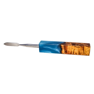 Pointed Blade Titanium Dabber Tool | Blue Handle Color View | Dabbing Warehouse