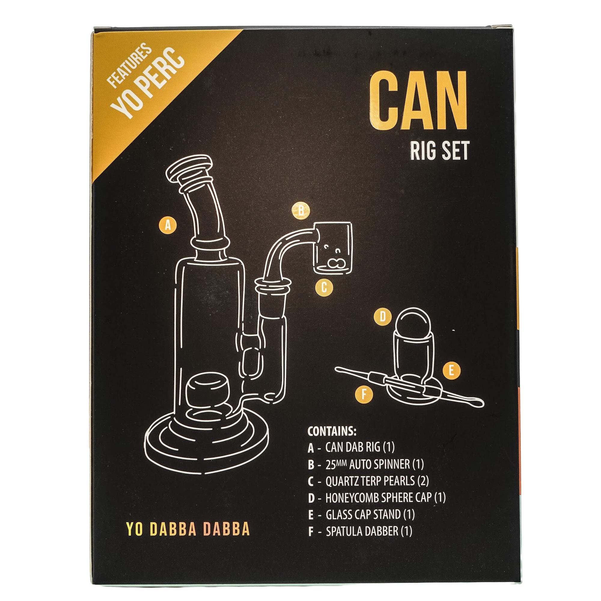 Yo Dab Rig Sets | Can Style Set Box Rear View | Dabbing Warehouse