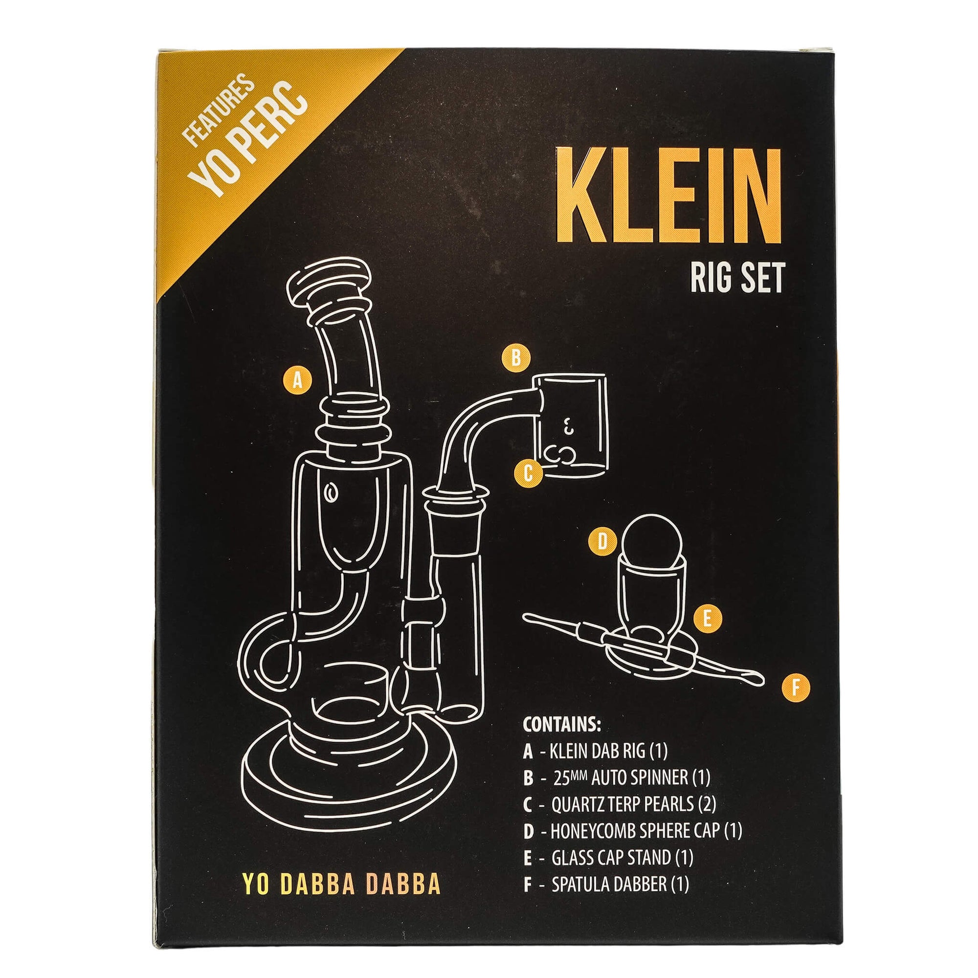 Yo Dab Rig Sets | Klein Style Set Box Rear View | Dabbing Warehouse