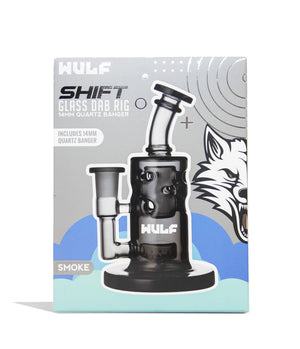 Wulf Mods Shift 14mm Dab Rig with Quartz Banger | Smoke Color In Box | DW