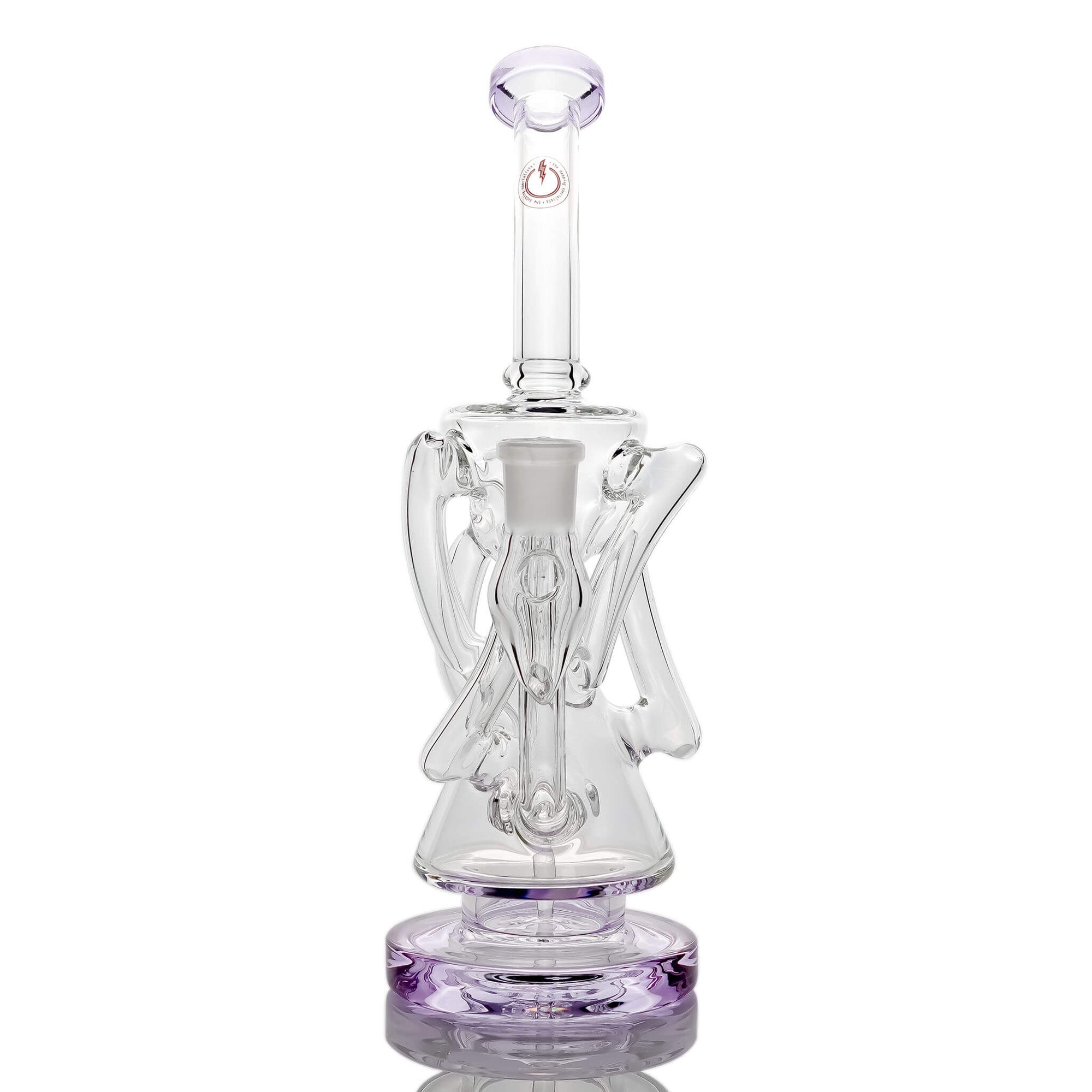 Trifecta Double Recycler Dab Rig | Purple Front View | Dabbing Warehouse