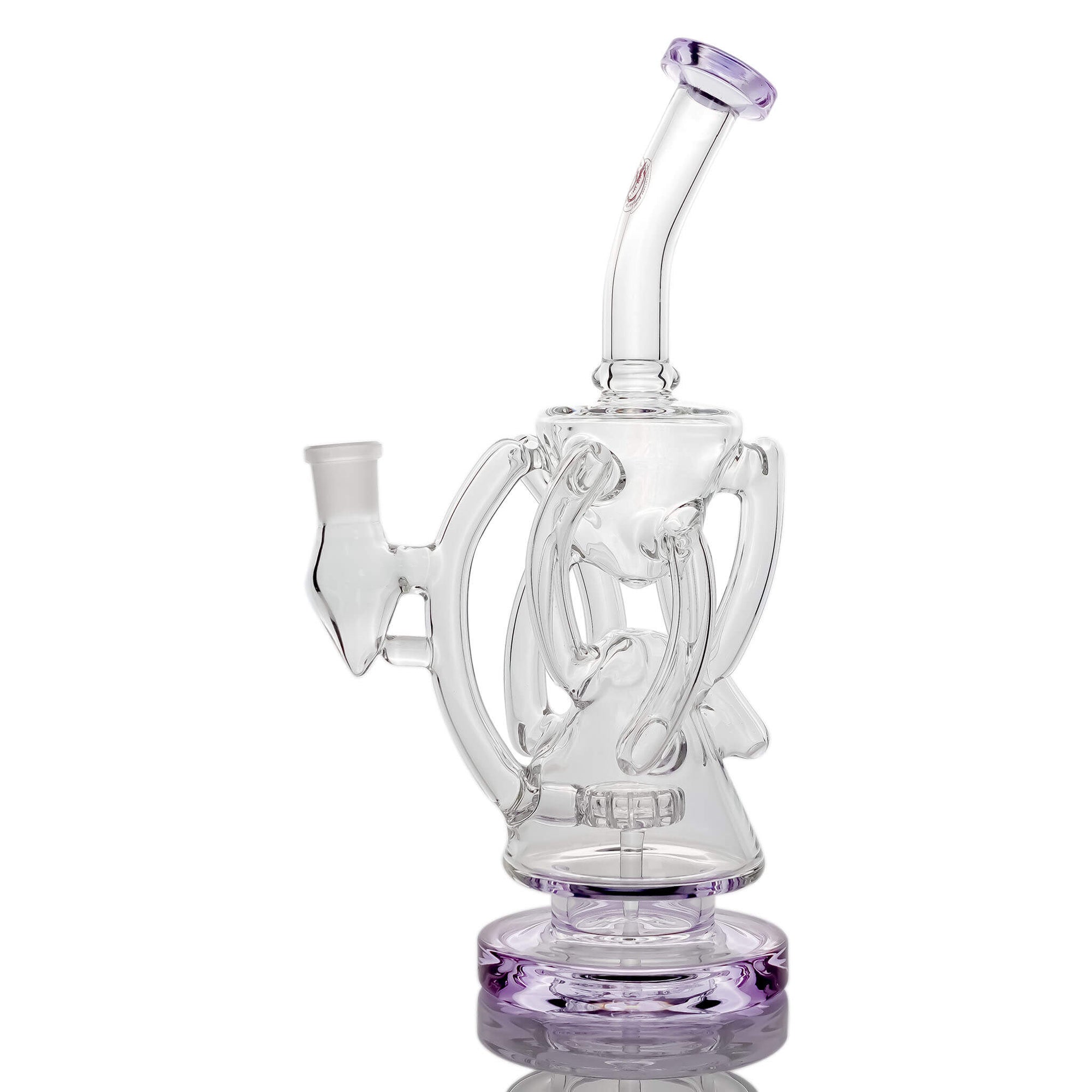 Trifecta Double Recycler Dab Rig | Purple Profile View | Dabbing Warehouse
