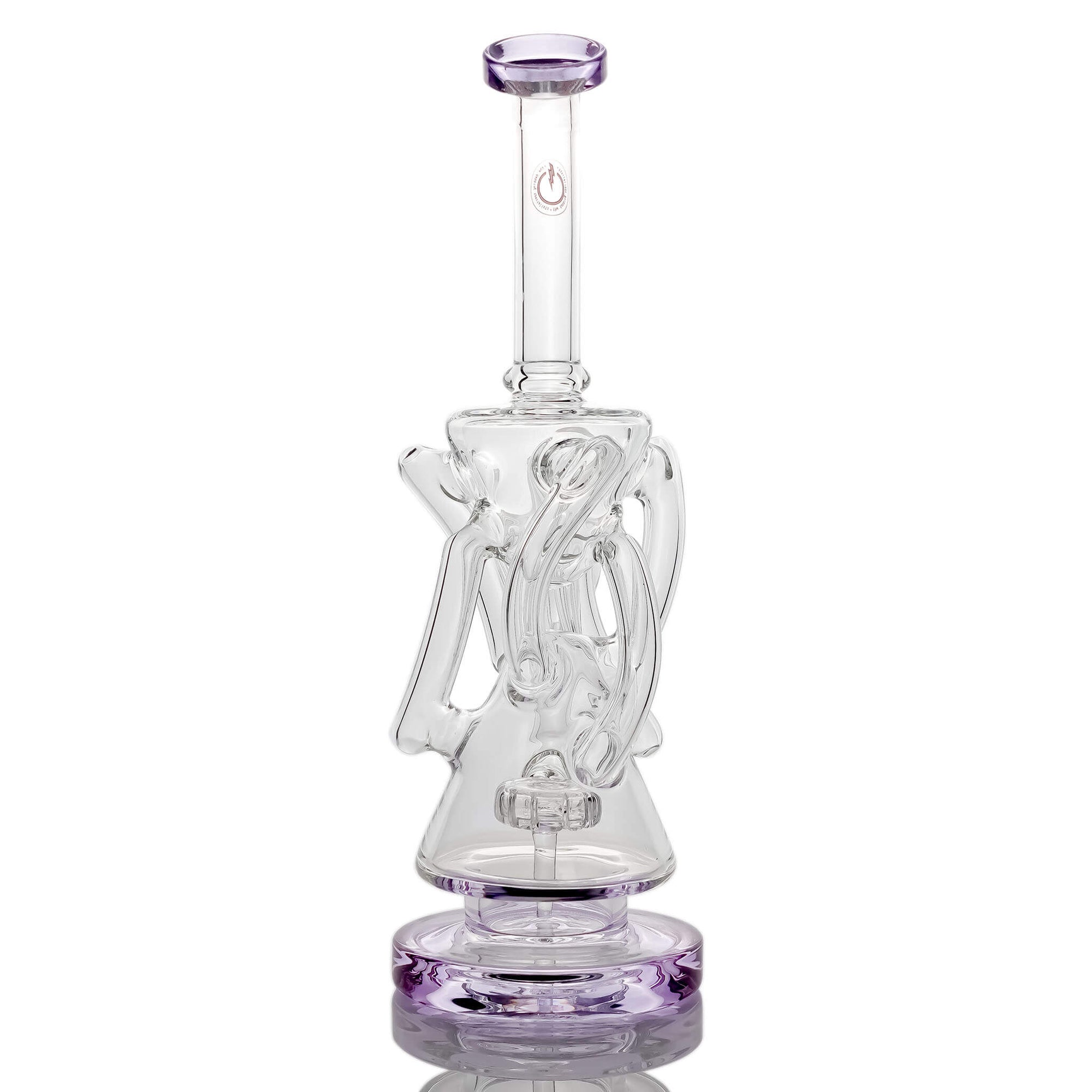 Trifecta Double Recycler Dab Rig | Purple Rear View | Dabbing Warehouse
