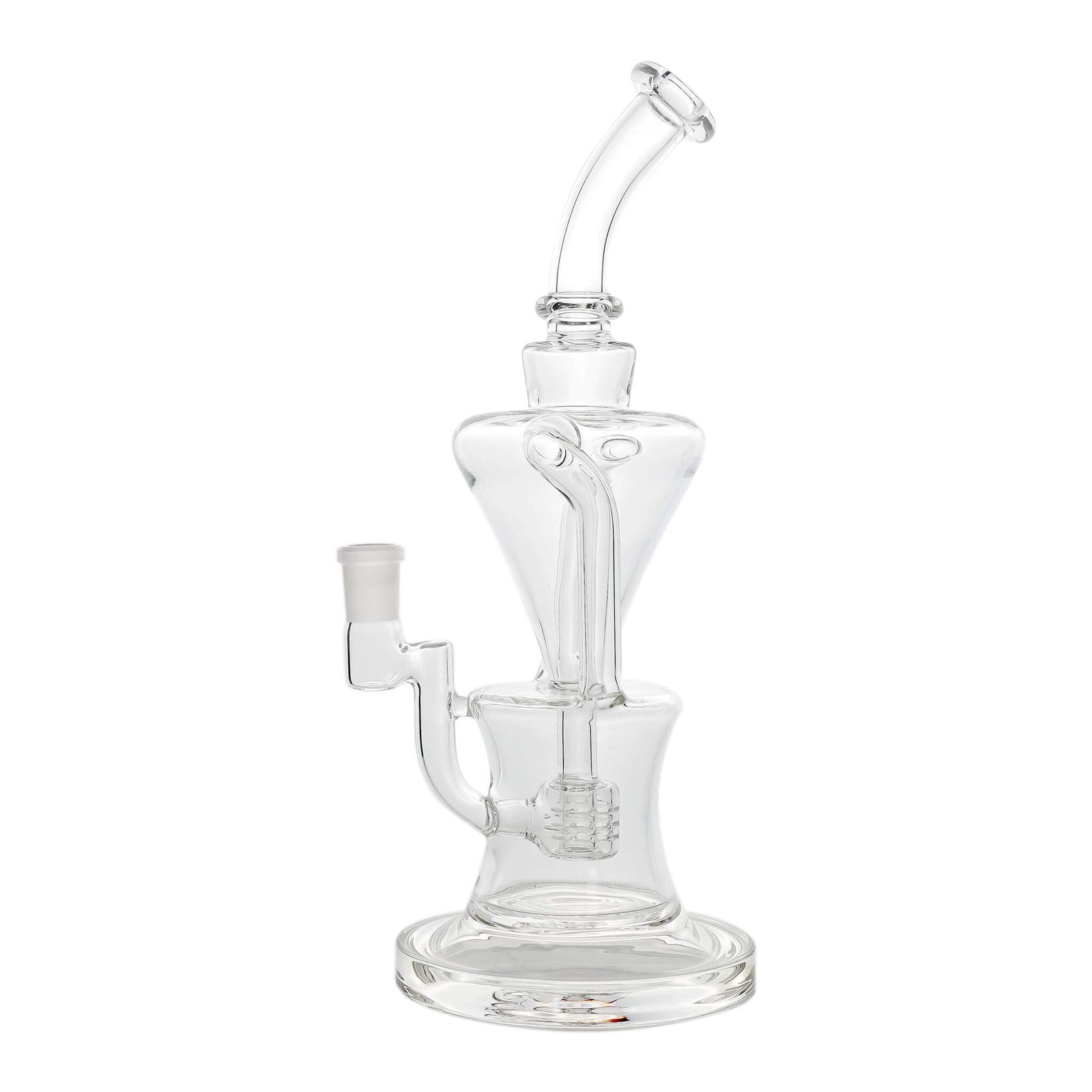Futurus Gravity Recycler Water Pipe | Cyclone Drain Dab Rig Side Profile View | Dabbing Warehouse