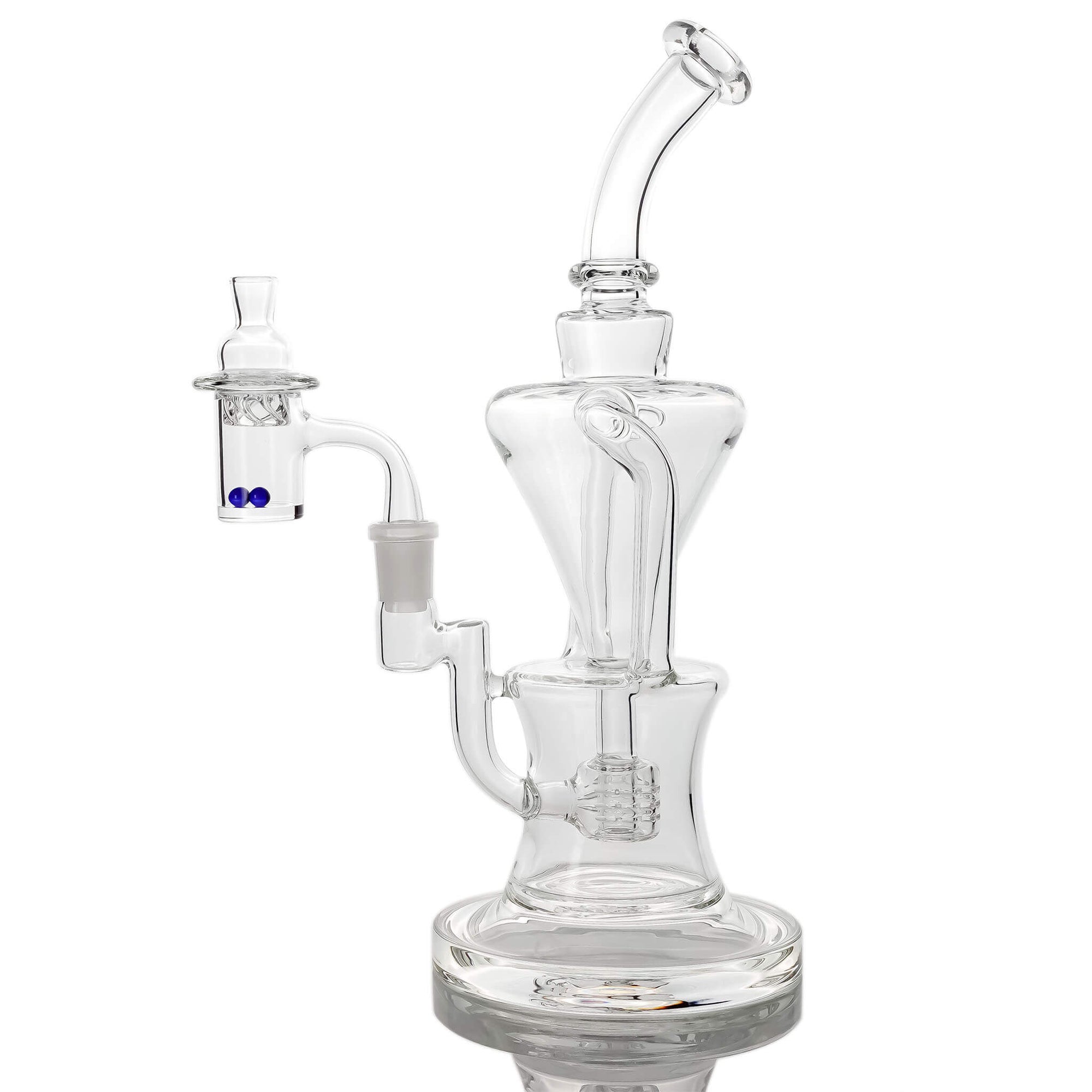 Futurus Recycler 25mm Full Weld Dab Kit | Dab Kit Blue Crystal Pearls View | the dabbing specialists