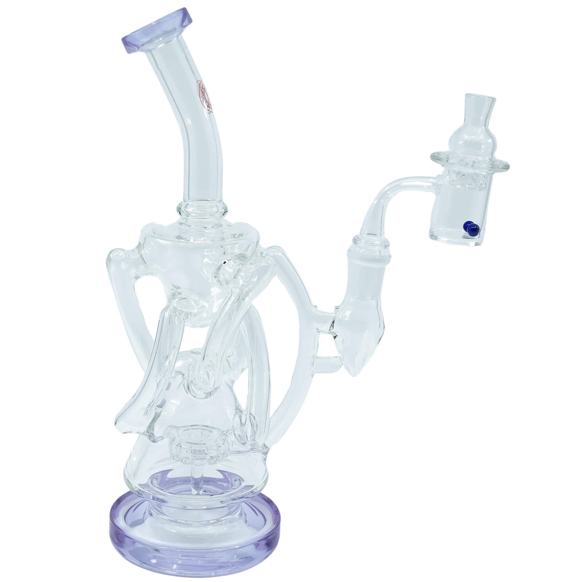 Trifecta 25mm Handmade Joint Complete Dabbing Kit #1 | Purple With SiC Pearls View | DW